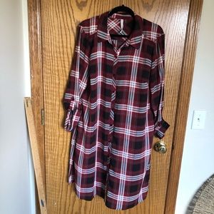 Sheer plaid dress/tunic